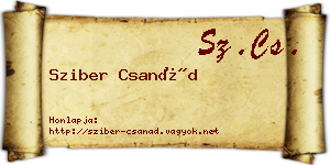 Sziber Csanád névjegykártya