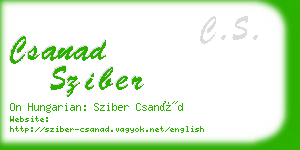 csanad sziber business card